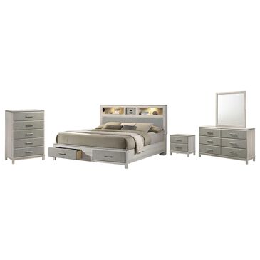 Titanic Furniture Roswell 5-Piece Queen Storage Bedroom Set in Beige, , large