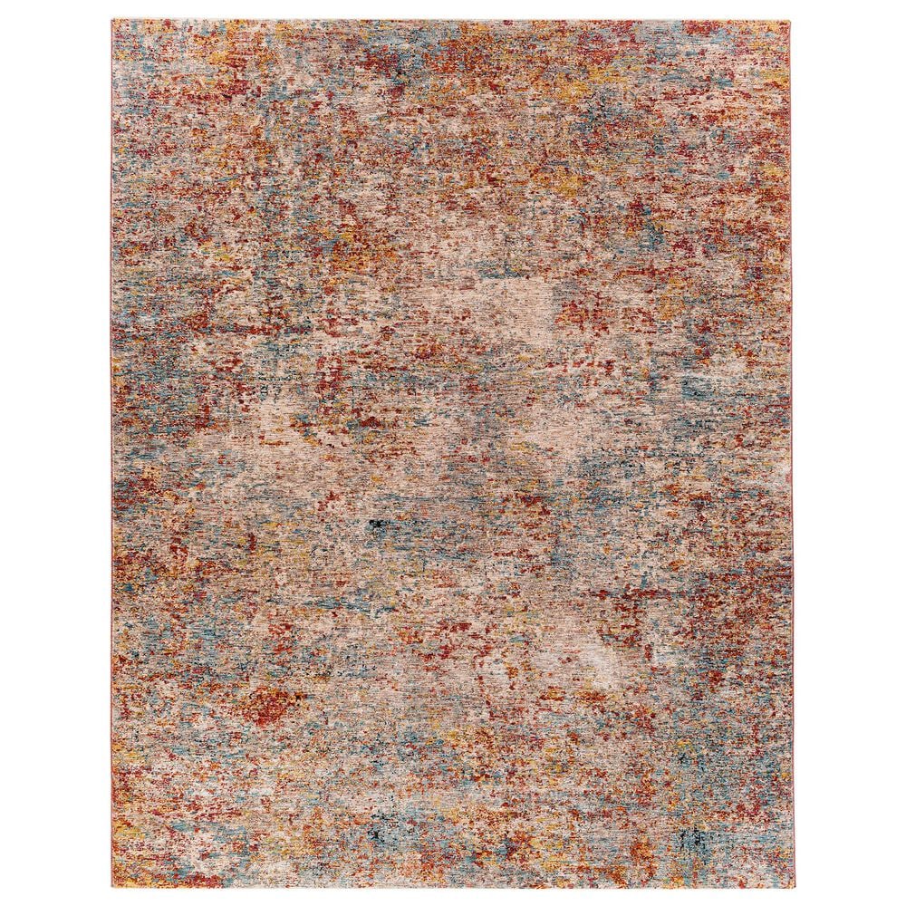 Surya Mirabel  7"10" x 10"3" Peach, Orange, Cream, Brown, Saffron and Denim Area Rug, , large