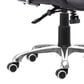 Zuo Modern Enterprise Low Back Office Chair with Black Faux Leather in Chrome, , large