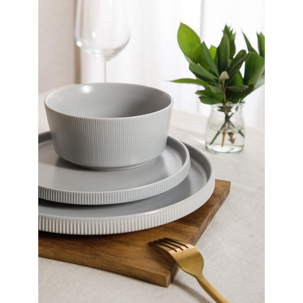 Gibson Homewares Dempsey Road 12-Piece Dinnerware Set in Matte Grey, , large
