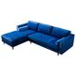 Tov Furniture Como Left Facing Sectional with Chaise in Navy Velvet, , large