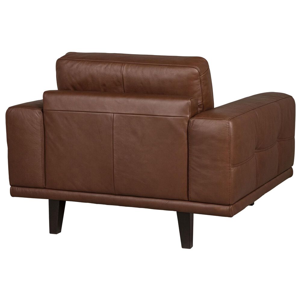 Natuzzi Editions Seville Leather Chair in Pasedena Brown, , large