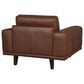 Natuzzi Editions Seville Leather Chair in Pasedena Brown, , large