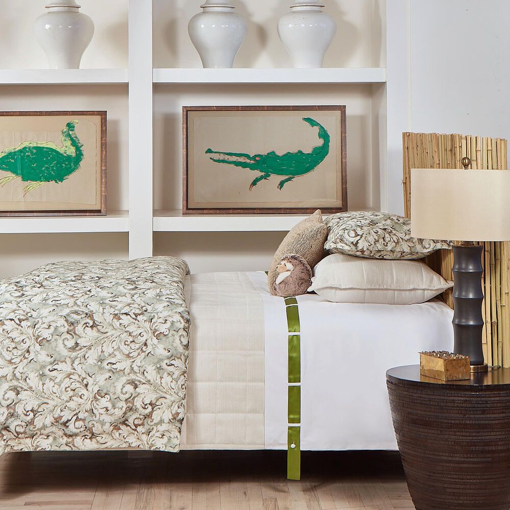 Ann Gish Art Of Home 3-Piece Queen Acanthus Duvet Set In Sage, , large