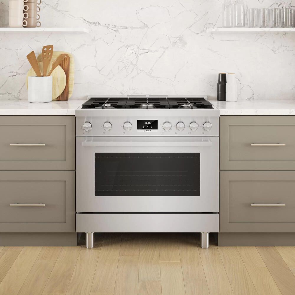 Bosch 36" Freestanding Dual Fuel Range in Stainless Steel Nebraska
