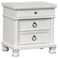 Ashley Rowlenstown 3-Drawer Nightstand in Antique White with Outlets and USB Ports, , large