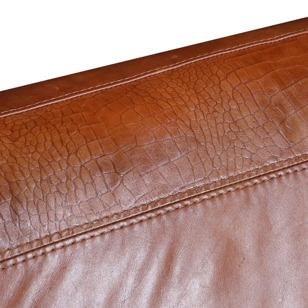 Marlowe Home Leather Chair and Ottoman Set in Saddle Glove, , large