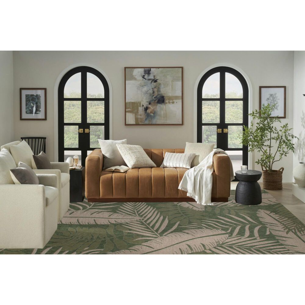 Nourison Garden Oasis GOA02 Green and Ivory 9&#39; x 12&#39; Indoor/Outdoor Area Rug, , large