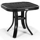 Winston Icon Patio Square End Table in Textured Pewter, , large