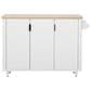 HOMLUX 51" Kitchen Island with Drop Leaf in White Ash, , large