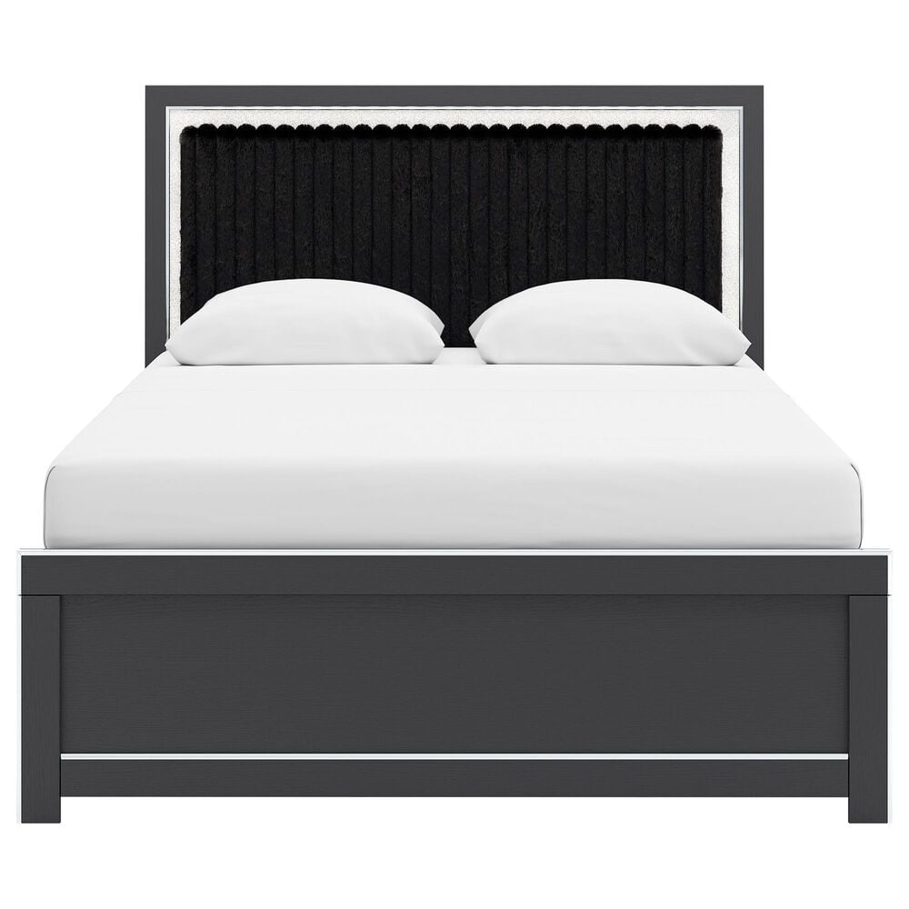 Ashley Zuraleus 5-Piece Queen Panel Bedroom Set in Matte Black, , large