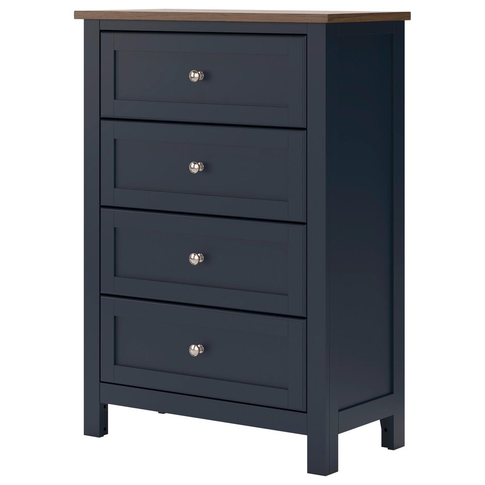 Ashley Landocken 5-Piece Full Bedroom Set in Brown and Blue, , large
