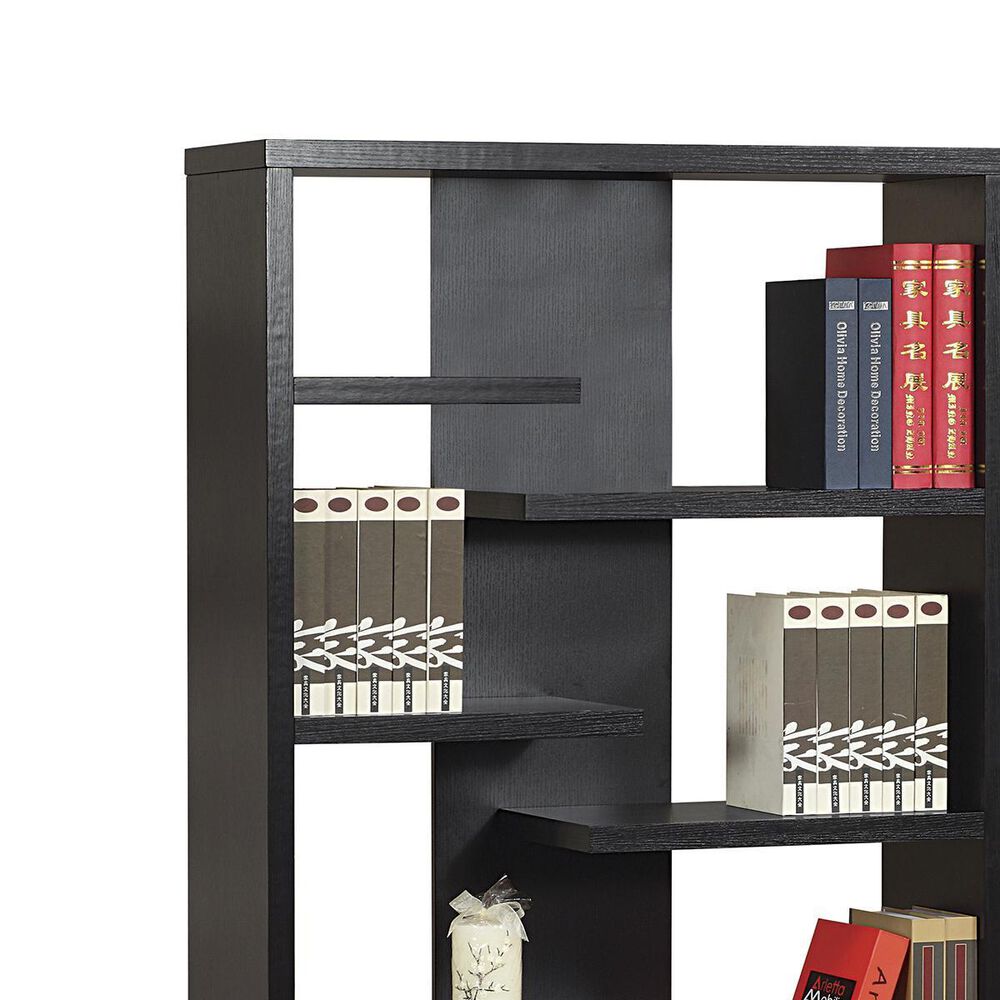 Living Essentials Display Cabinet with 9 Shelves in Black, , large