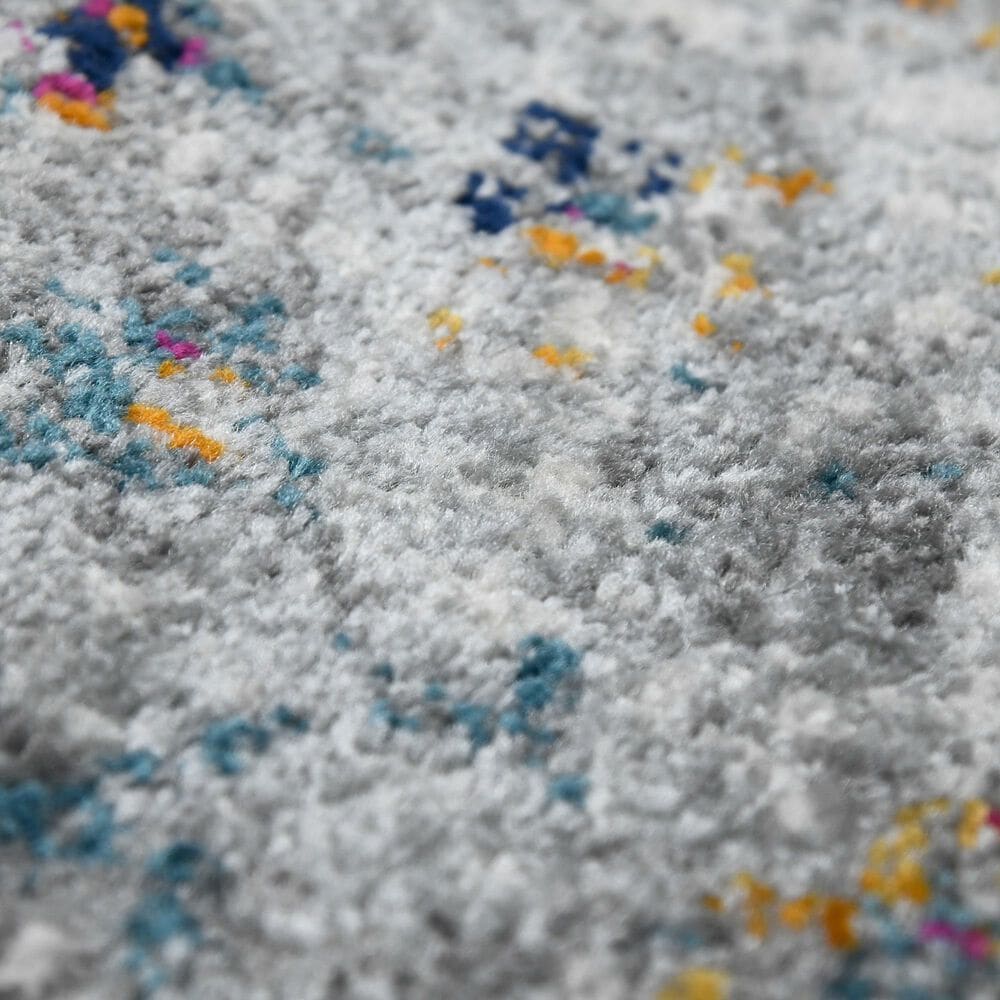 Amer Rugs Montana 7&#39;6&quot; Round Gray and Blue Area Rug, , large