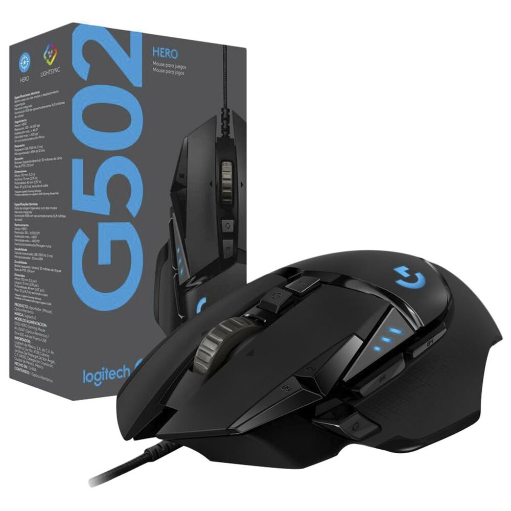 Logitech G502 Hero High Performance Gaming Mouse In Black Nebraska Furniture Mart