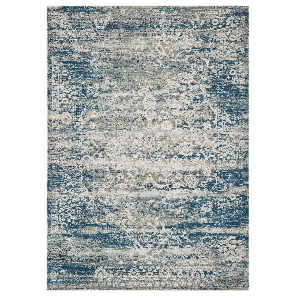 Safavieh Aria ARA156B 5"1" x 7"6" Blue and Creme Area Rug, , large