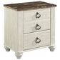 Ashley Willowton 2 Drawer Nightstand in White Washed, , large