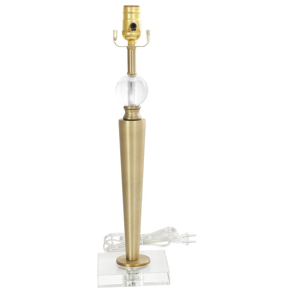 Maple and Jade Inverted Cone Table Lamp in Gold and Clear, , large