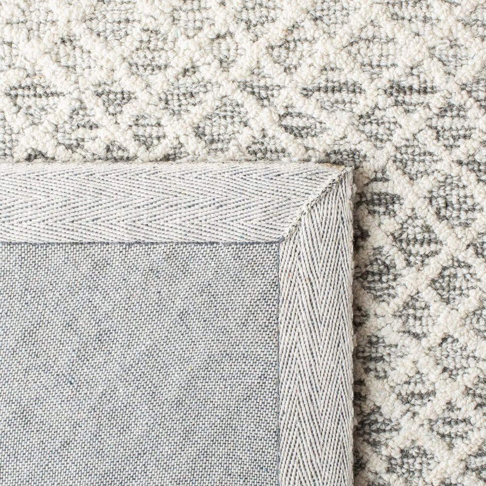 Safavieh Micro-Loop MLP353F 5&#39; x 8&#39; Gray and Ivory Area Rug, , large