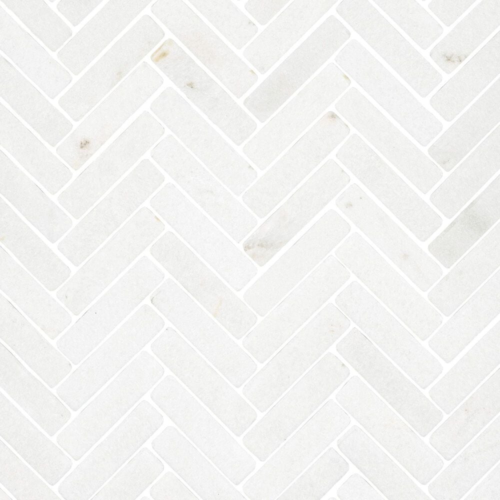 Shaw Eterna Alps Thassos 10.25" x 12.5" Natural Stone Mosaic Sheet, , large