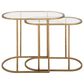 Uttermost 2-Piece Nesting Table Set in Brushed Brass, , large