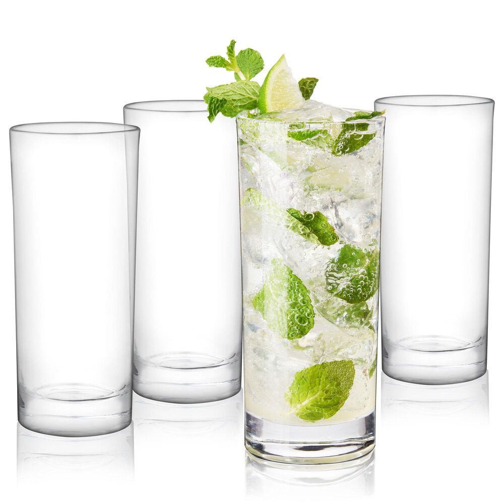 True 11 Oz Highball Cocktail Glasses in Clear &#40;Set of 4&#41;, , large