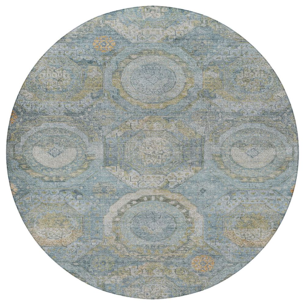 Dalyn Rug Company Tabrook TB14 Blue 8" Round Area Rug, , large