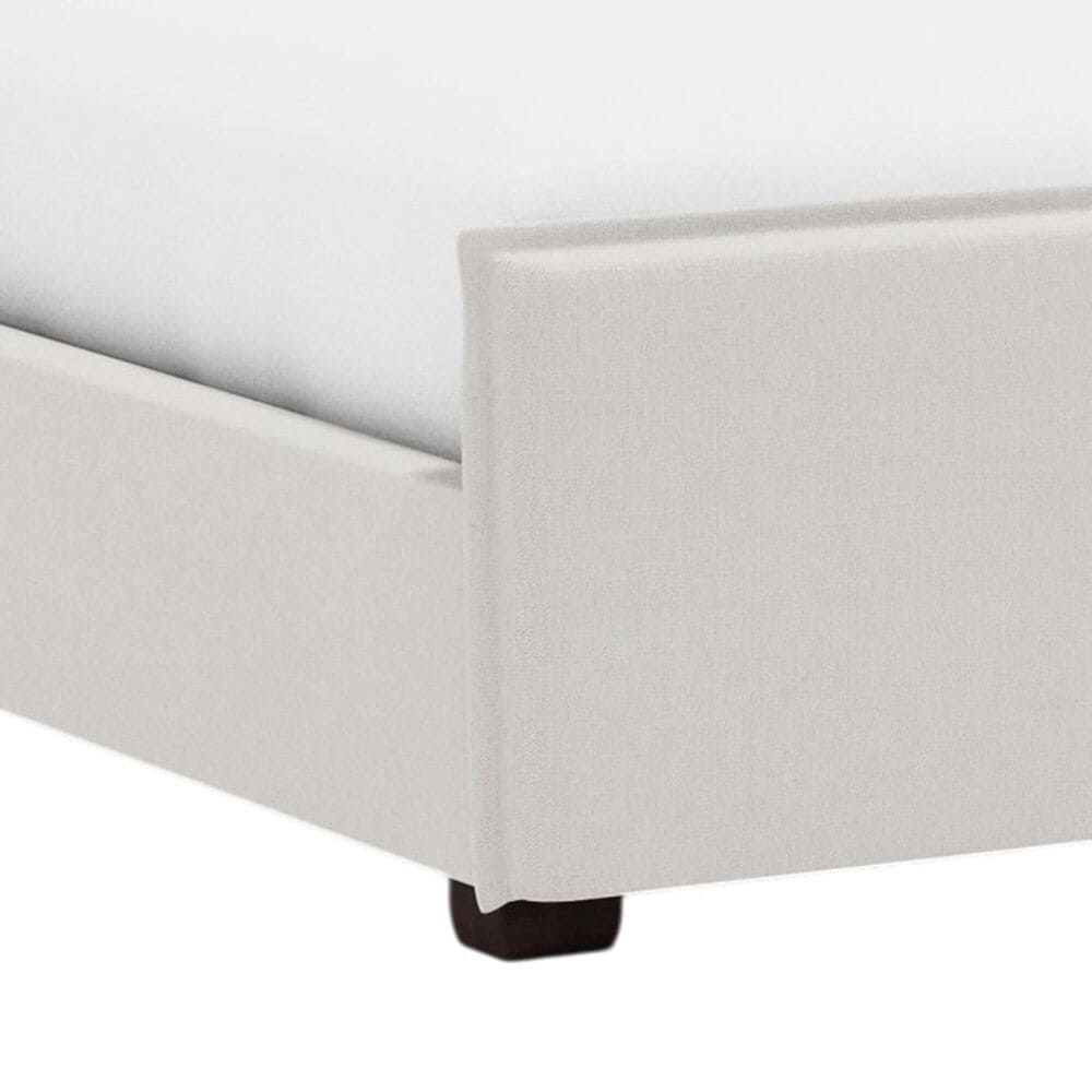 Bernhardt Griffin King Upholstered Panel Bed in White and Cream, , large
