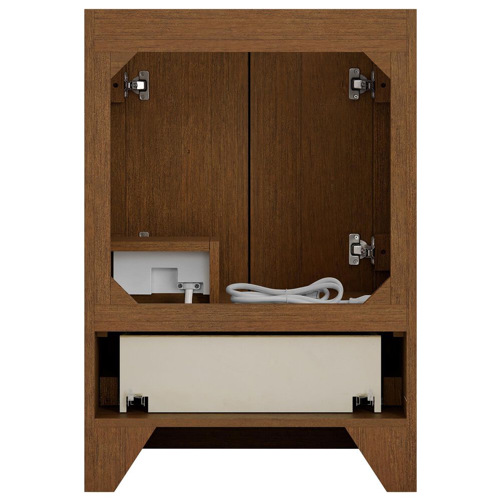 37B Lucerne 24" Single Bathroom Vanity Cabinet in Dark Maplewood with Marble Top and Backsplash, , large