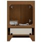37B Lucerne 24" Single Bathroom Vanity Cabinet in Dark Maplewood with Marble Top and Backsplash, , large
