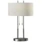 Adesso Duet Table Lamp in Brushed Steel, , large