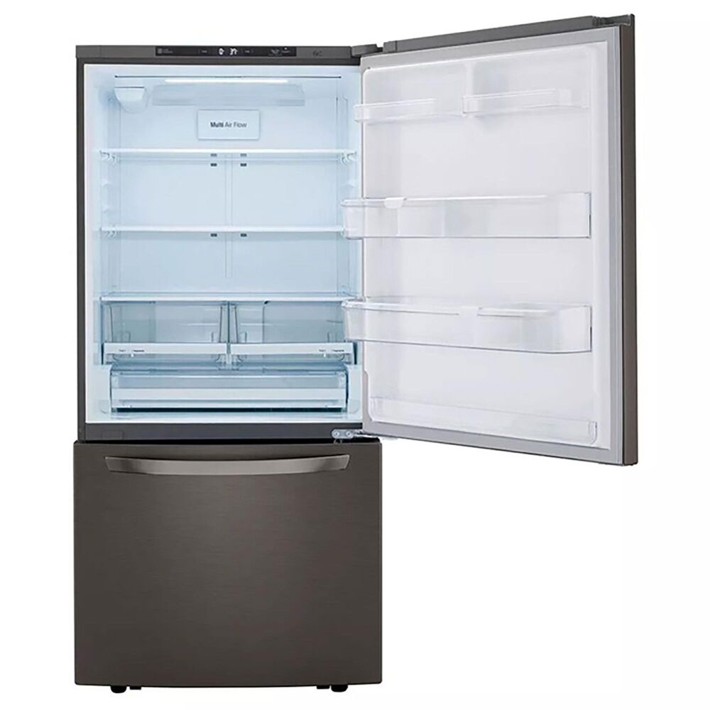 LG 25.5 Cu. Ft. Bottom Mount Refrigerator in PrintProof Black Stainless Steel, , large