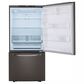 LG 25.5 Cu. Ft. Bottom Mount Refrigerator in PrintProof Black Stainless Steel, , large