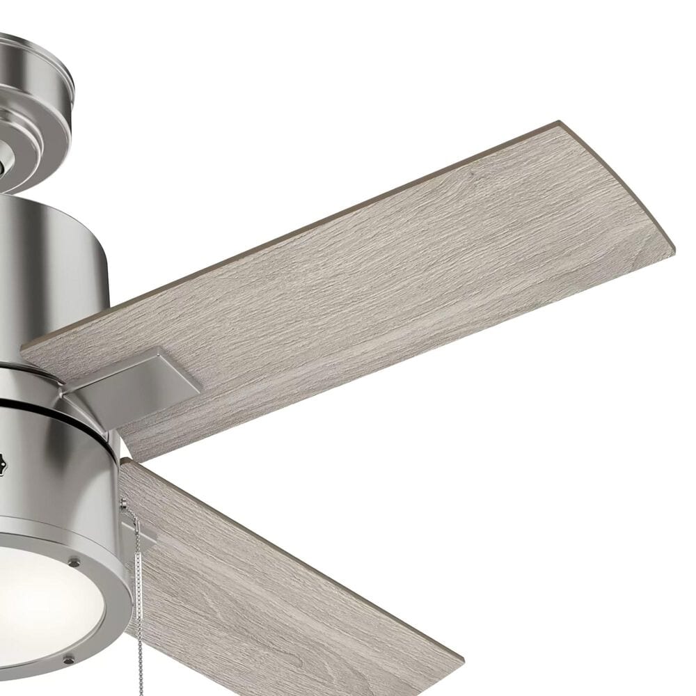 Hunter Beck 42&quot; Ceiling Fan with LED Lights in Brushed Nickel, , large