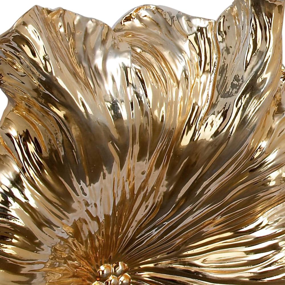 Maple and Jade 17", 19", 26" 3D Floral Home Wall Decor in Polished Gold (Set of 3), , large