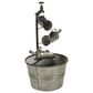 Maple and Jade Indoor/Outdoor Fountain with Watering Cans in Galvanized Gray, Rusted Brown and Black, , large