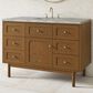 James Martin Laurent 48" Single Bathroom Vanity in Honey Oak with 3 cm Victorian Silver Silestone Top and Rectangular Sink, , large