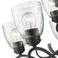 Golden Lighting Parrish 9-Light Chandelier in Black with Seeded Glass, , large