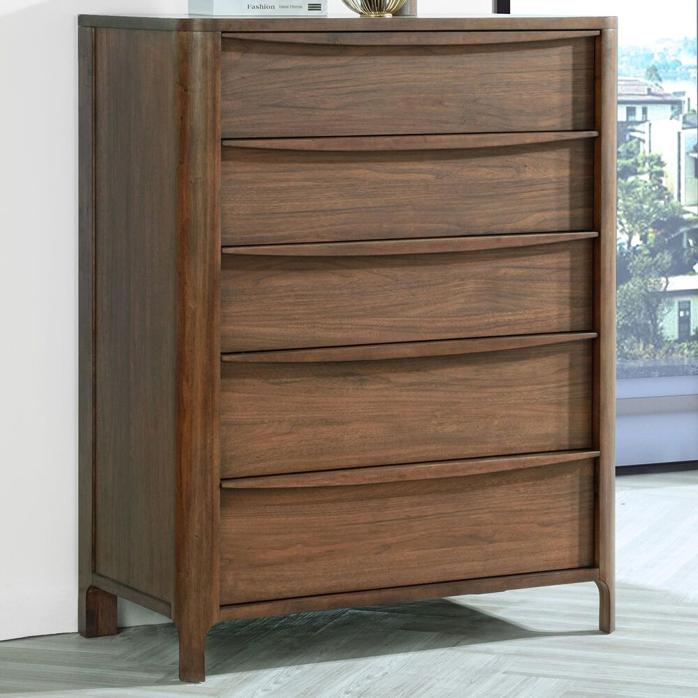 Coaster Maderia 5-Drawer Chest in Walnut, , large