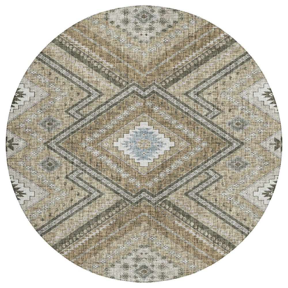 Dalyn Rug Company Portico PO5 Beige 8" Round Area Rug, , large