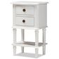 Baxton Studio Audrey 2-Drawer Nightstand in White, , large