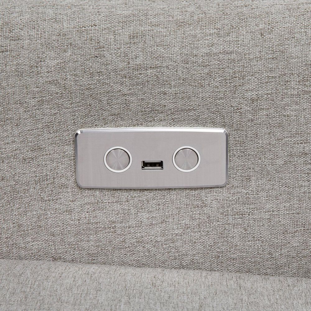 Babyletto Kiwi Power Recliner with USB in Grey Eco-Weave, , large