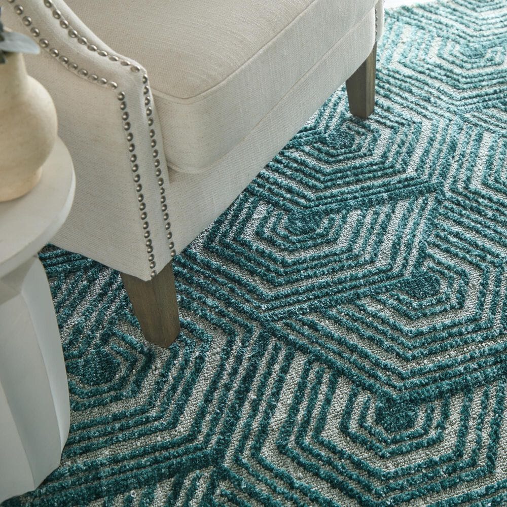 Feizy Colton Aqua 5&#39; x 8&#39; Area Rug, , large