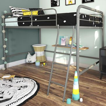 DHP Junior Twin Loft Bed in Silver, , large