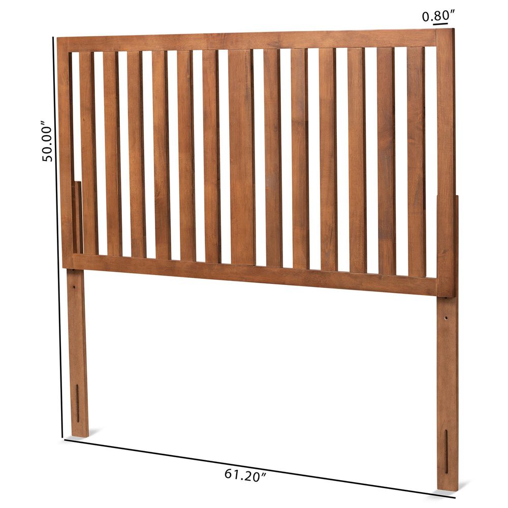 Baxton Studio Oren King Slat Headboard in Ash Walnut, , large