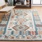 Safavieh Micro-Loop MLP475M 5" x 8" Ivory and Blue Area Rug, , large