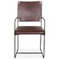 Home Trends & Design New York Dining Arm Chair with Chocolate Cushion in Black, , large
