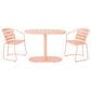 Hearth and Haven Santa Monica 3-Piece Outdoor Bistro Set in Coral, , large