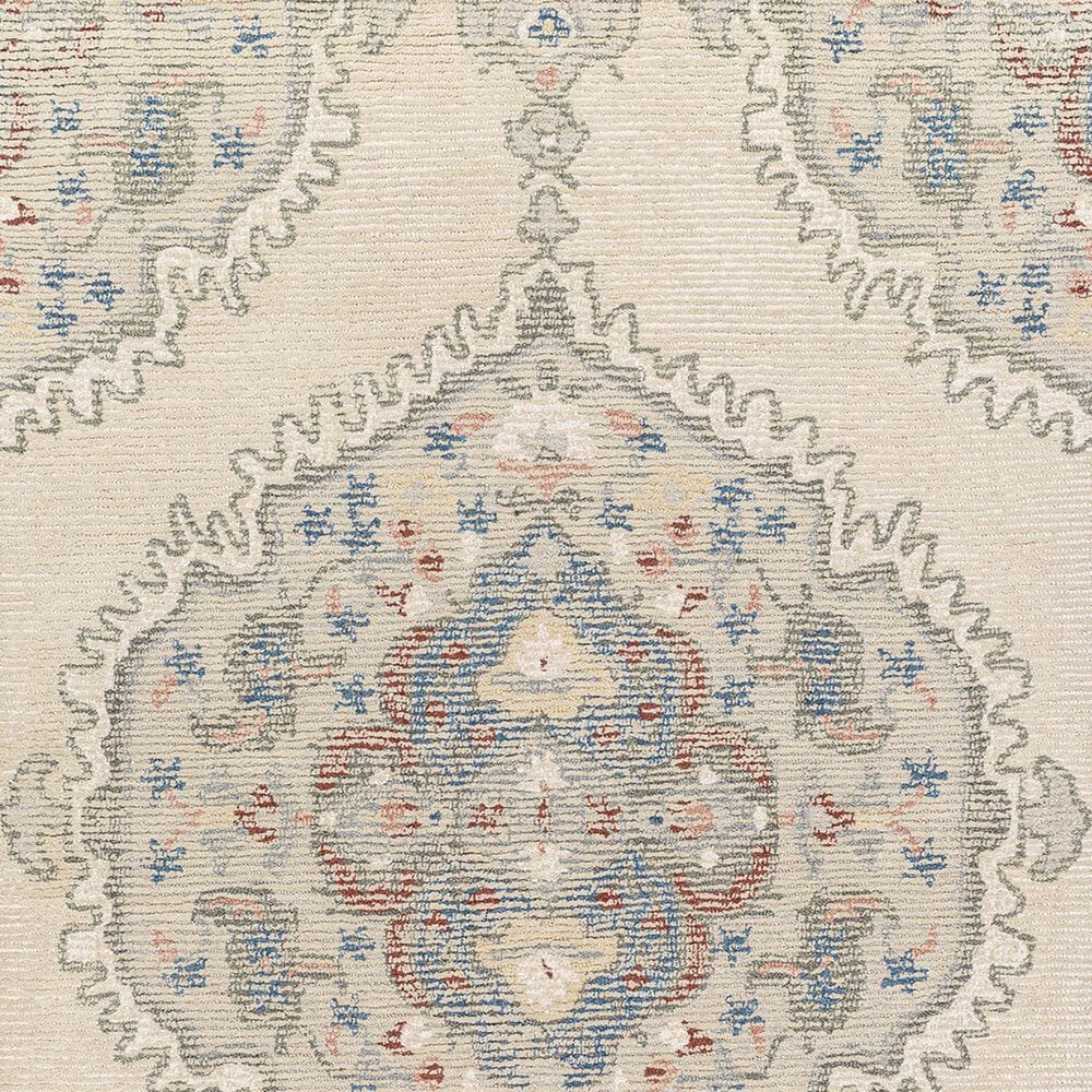 Surya Vivianne 9&#39; x 12&#39; Ivory, Dusty Sage, Brick Red and Dark Blue Area Rug, , large