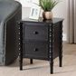 Baxton Studio Malinda 2-Drawer End Table with Spindle Legs in Black, , large